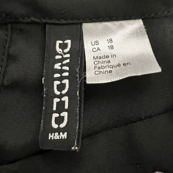 Divided Womens Blouse Black Short Sleeve Studded Mock Neck Boxy Fit Plus 18 - Picture 11 of 11